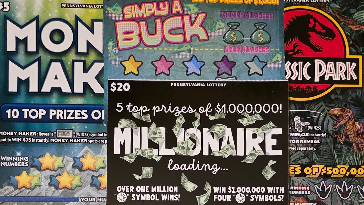NEW AUGUST 2025 PA LOTTERY SCRATCH OFF TICKETS! JURASSIC PARK MILLIONAIRE LOADING MONEY MAKER BUCKS!