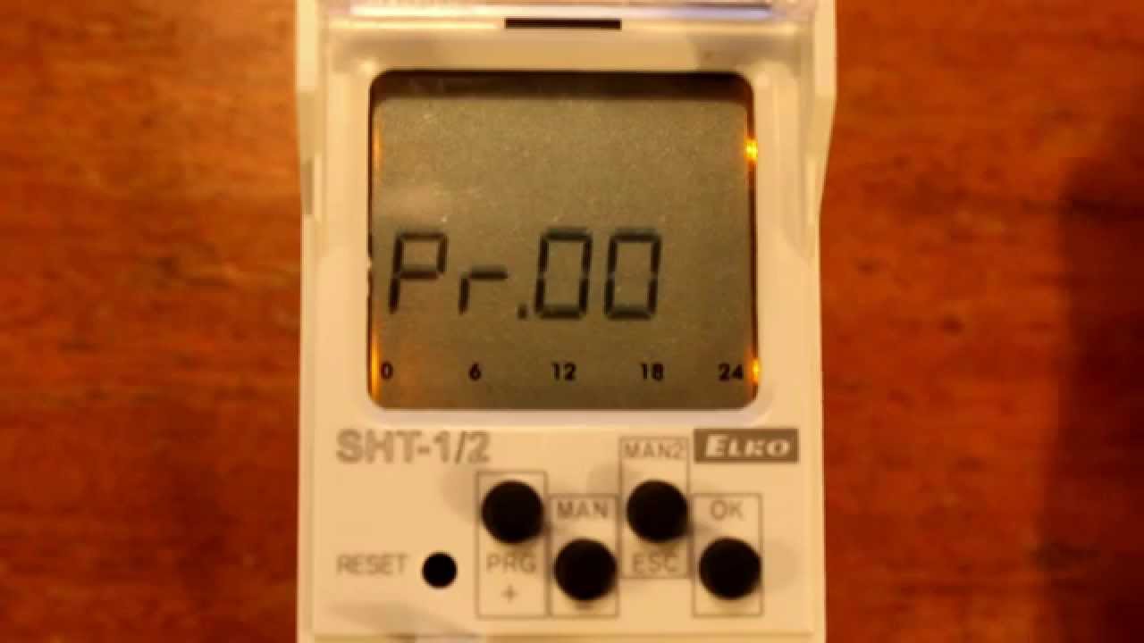 SHT-1/2 kapcsolóóra - BE és KI kapcsolás programozása