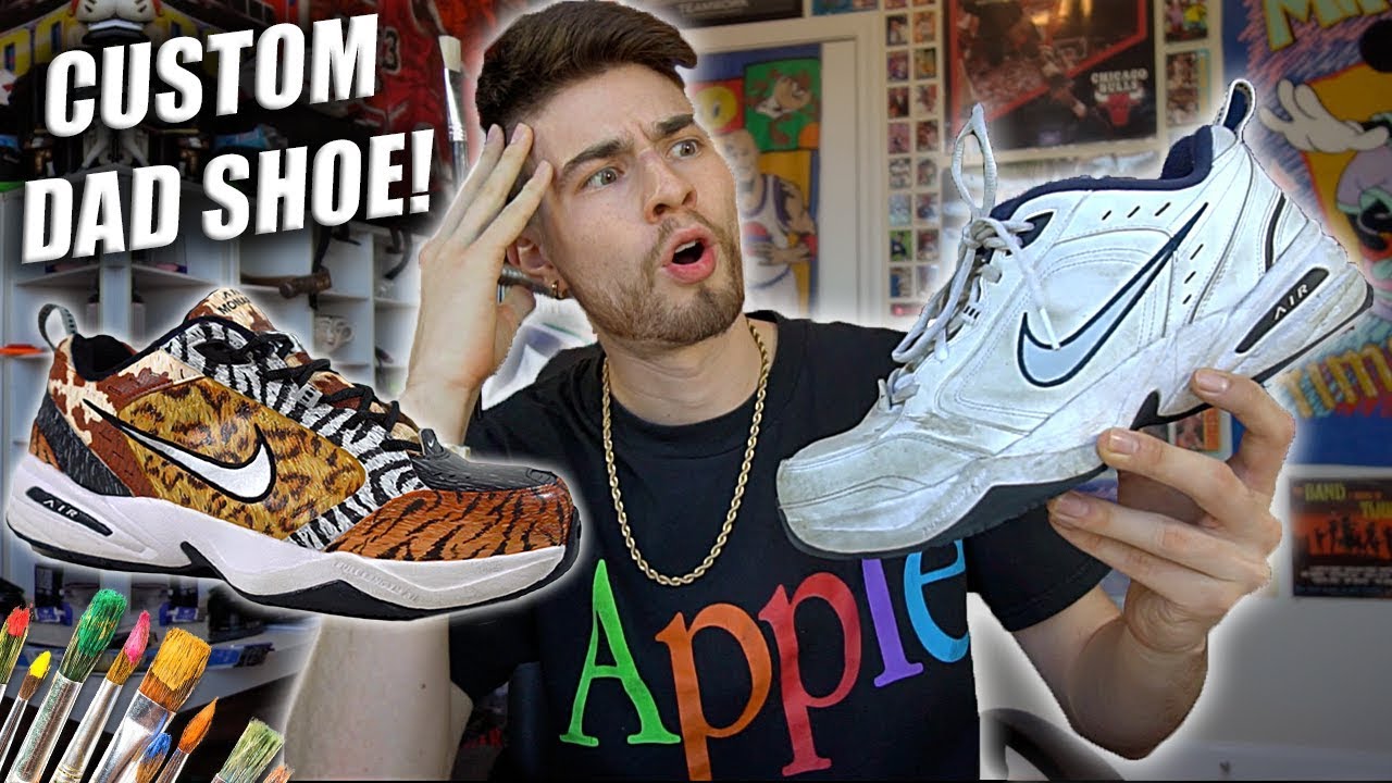 How to Customize Nike Air Monarchs! Safari Pack Dad Shoes | Full Tutorial!