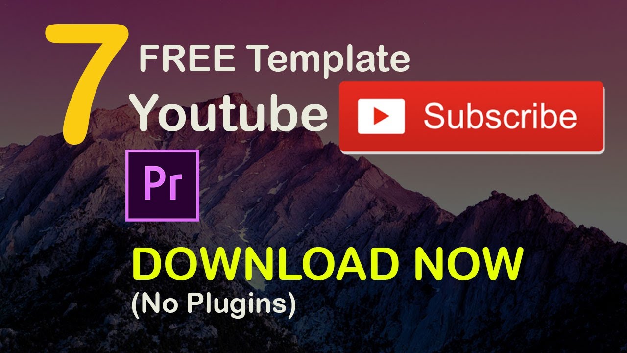 Free Template - Animated YouTube Subscribe Button and Bell Icon Premiere Pro 2020