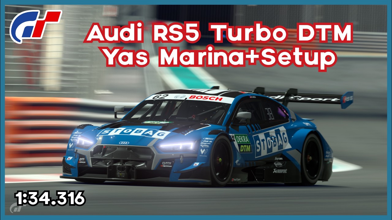 GT7 | 850cv Audi RS5 Turbo DTM Yas Marina Circuit 1:34.316 | Lap + Setup