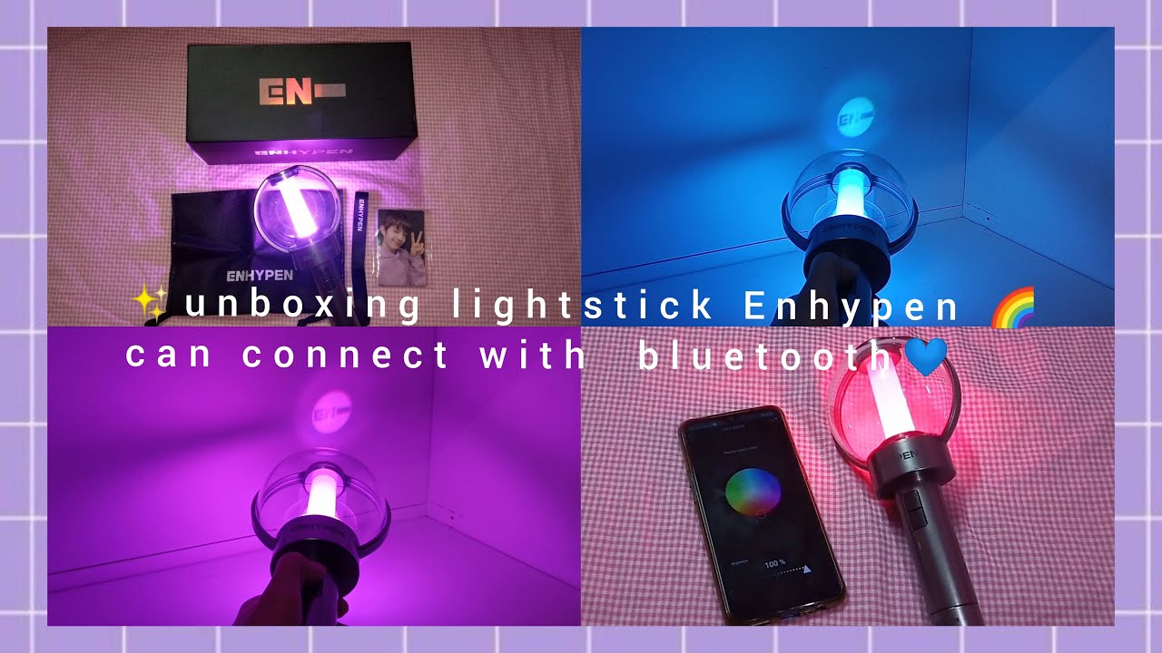 unboxing lightstick enhypen✨ connect with bluetooth 🌈
