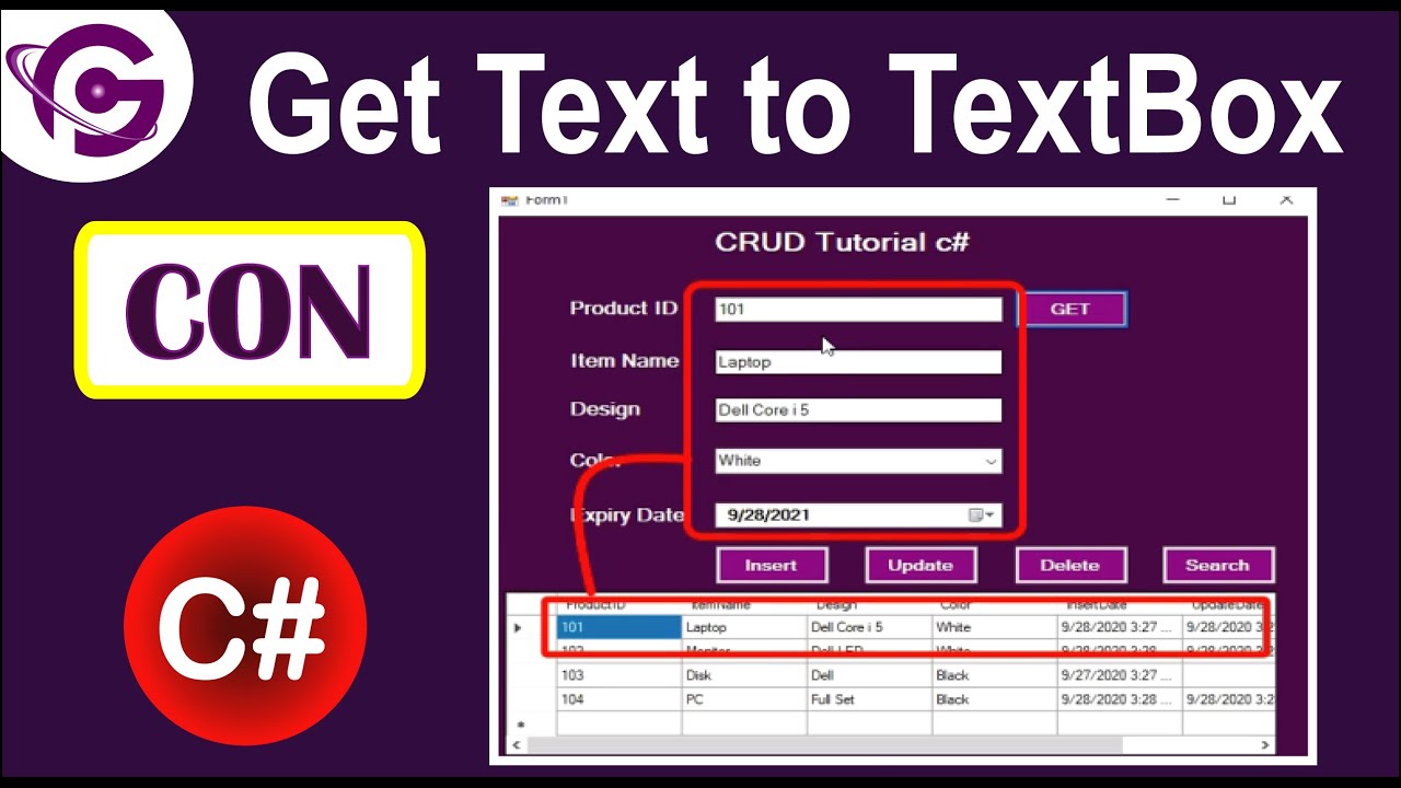 How to get data from SQL server database to textbox directly in C# | ProgrammingGeek