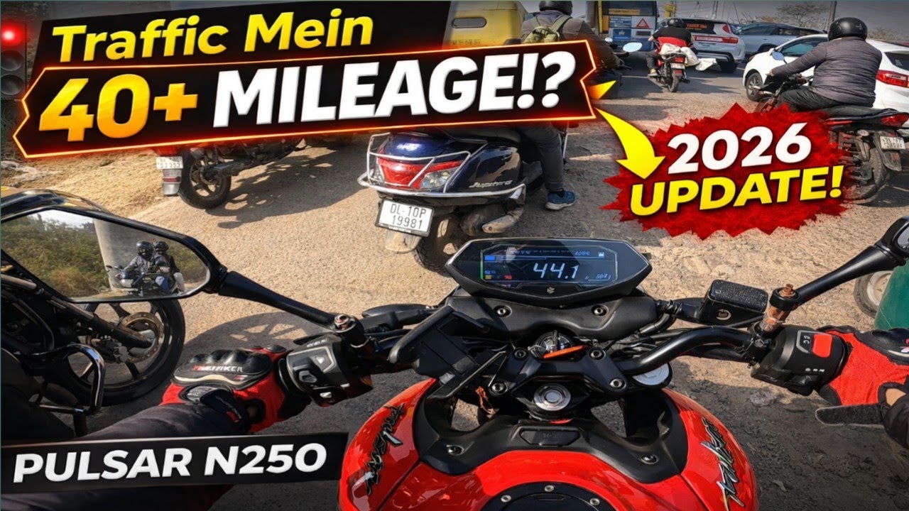 Pulsar N250 Traffic Main 40+ Mileage? 😧 | 2026 New Update Big News! 🤔
