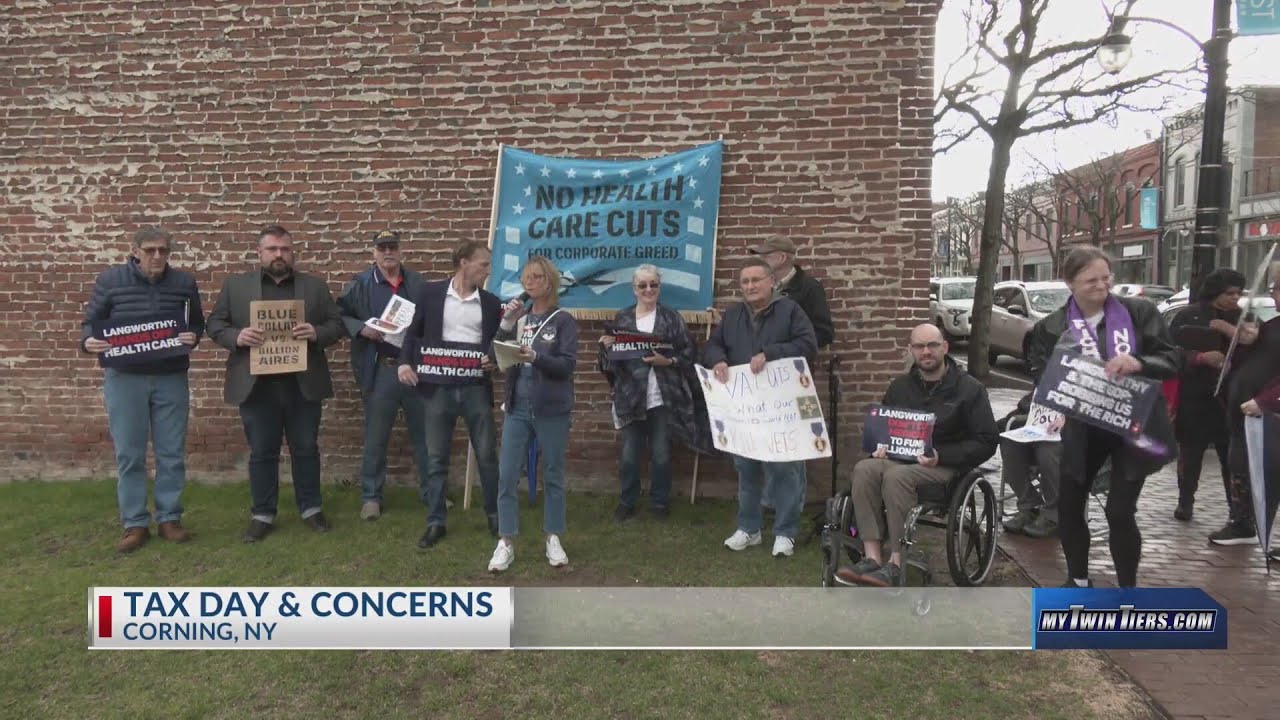 Southern Tier advocates rally on Tax Day against proposed federal cuts