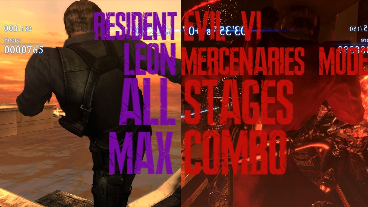 RESIDENT EVIL 6 | MERCENARIES MODE (LEON) | MAX COMBO(150) | ALL STAGES