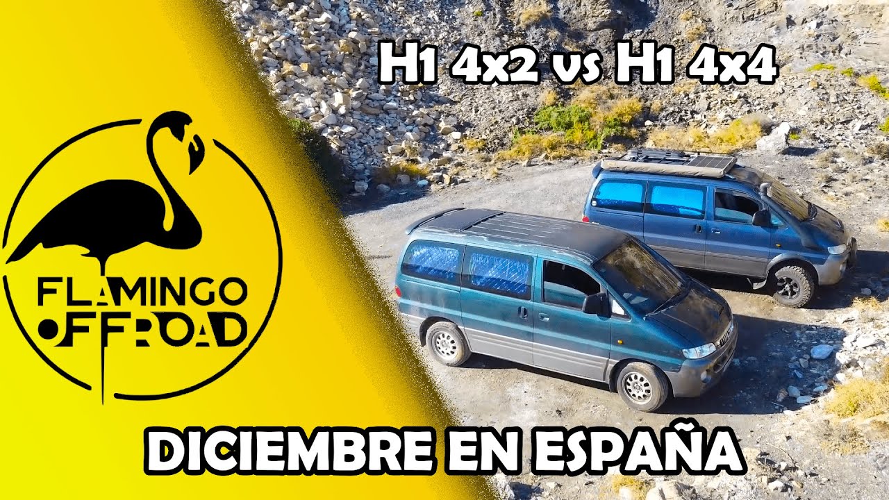 🗻🌅DICIEMBRE en España🌅🗻(Las dos caras ) - Hyundai H1 Starex 4x2 vs 4x4 🚐 Almería #flamingooffroad