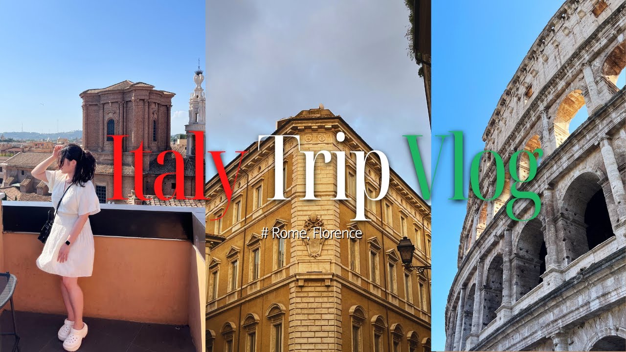 ENG) 이탈리아 여행 브이로그 🇮🇹 | 로마 맛집 뿌수기 🍝| 1일 1 젤라또 🍨 | 피렌체 길거리에서 삥 뜯김 💸 | 피렌체 아울렛 더몰 🛍️| 피렌체 가죽 공방 쇼핑