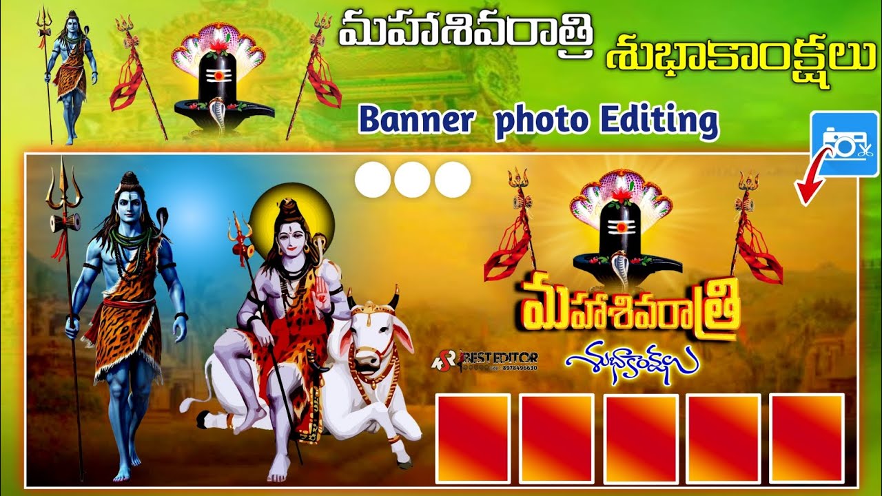 #Maha_Shivratri Banner photo Editing in mobile Maha Shivratri video Editing in Telugu...2026