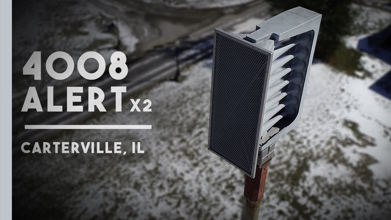 Whelen WPS-4008 | Alert x2 | Carterville, IL (Williamson Co.Tornado Siren Test)