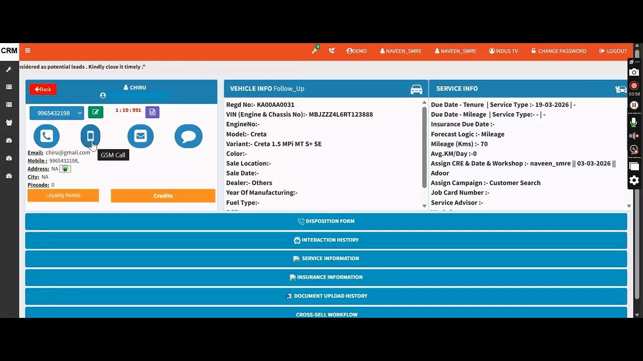 Customer 360&deg; Profile | Car Dealer CRM | DMS