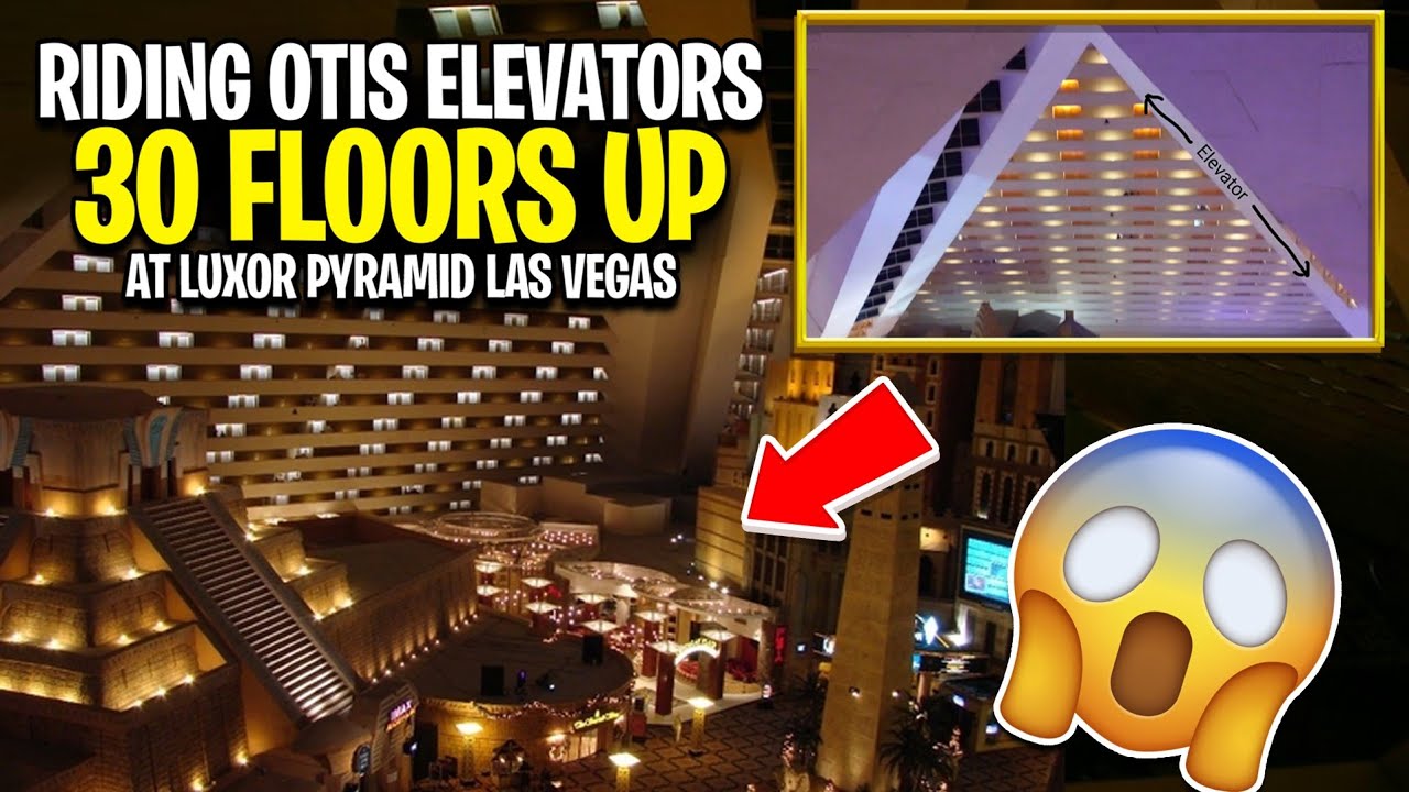 Riding Otis Elevators 30 Floors Up At Luxor Pyramid Las Vegas Nevada Inclinator Funicular Elevators