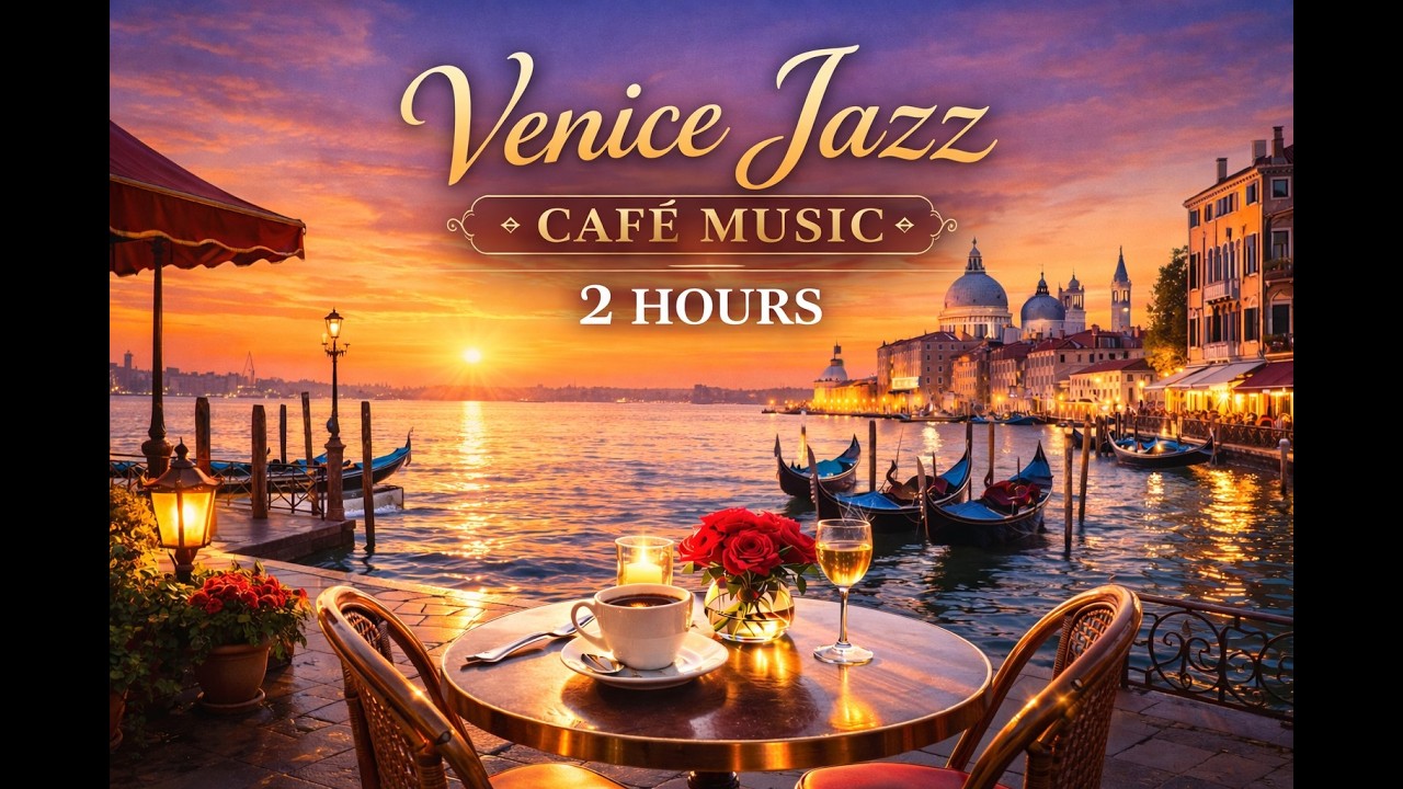 2 Hours of Venice Calm Jazz Café Music for Study, Work, and Deep Focus – Vol.1
