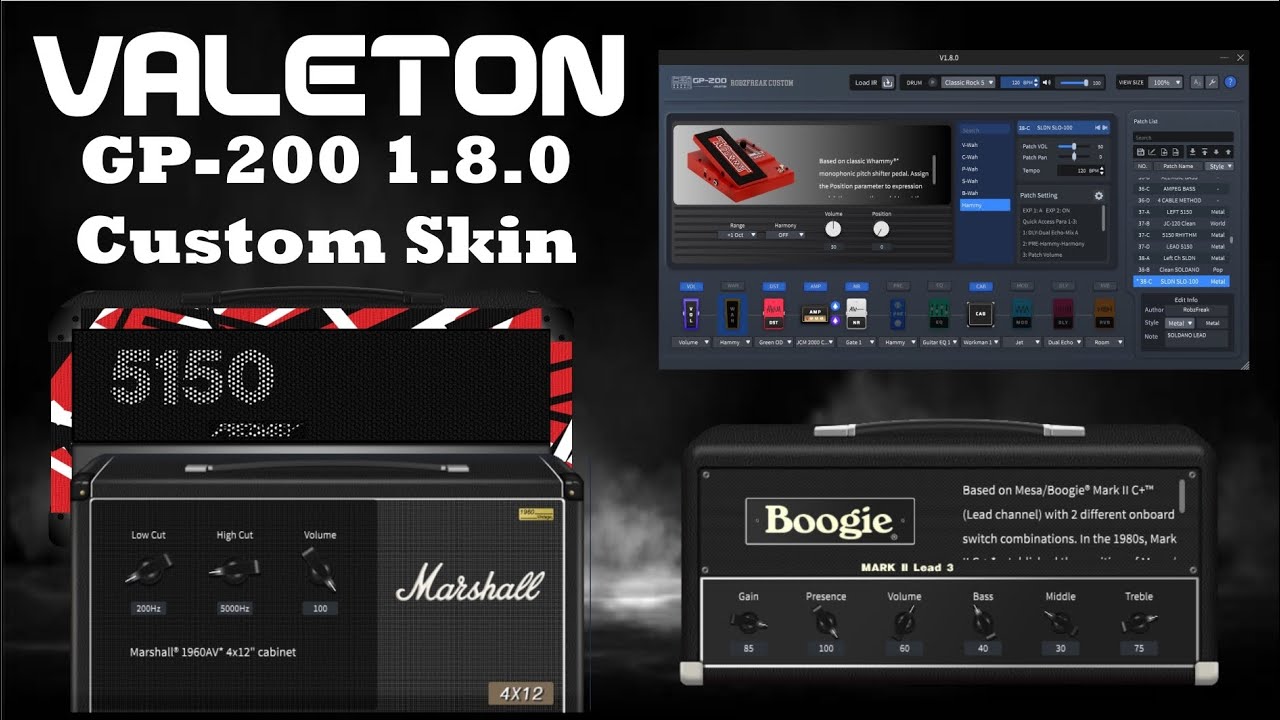 Valeton GP-200 1.8.0 Custom Skin (Software)