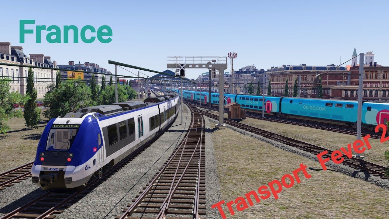 Transport Fever.Trainspotting, France. TGV and other trains