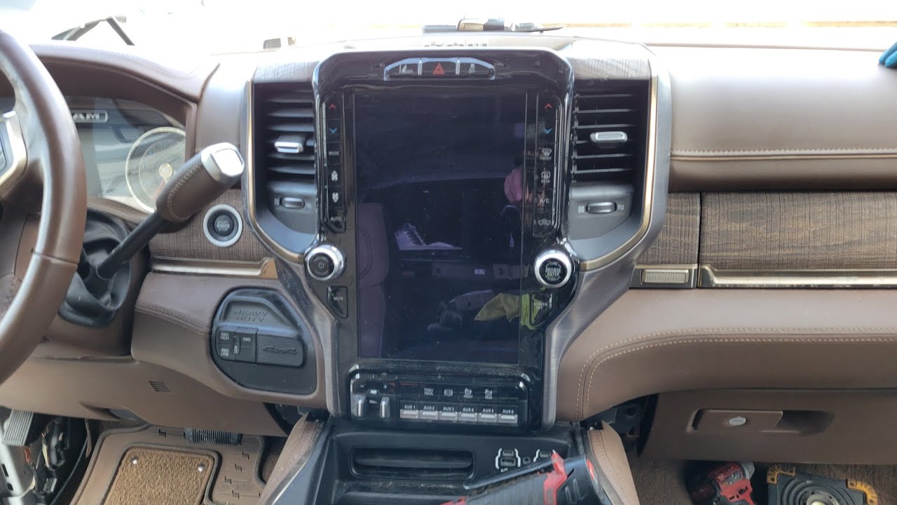 2019-2022 Ram 2500 3500 Longhorn How to Remove Navigation Touch Screen Tablet Radio