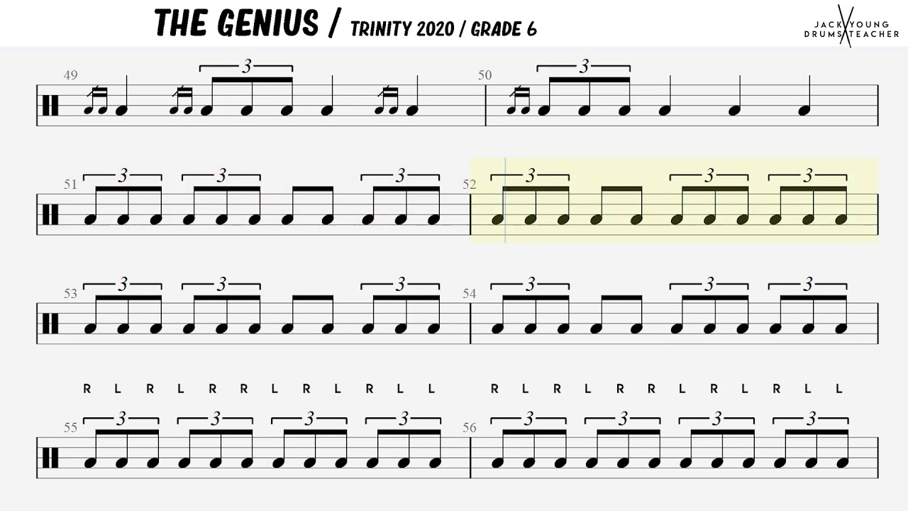 The Genius - Trinity Drums 2020 Grade 6
