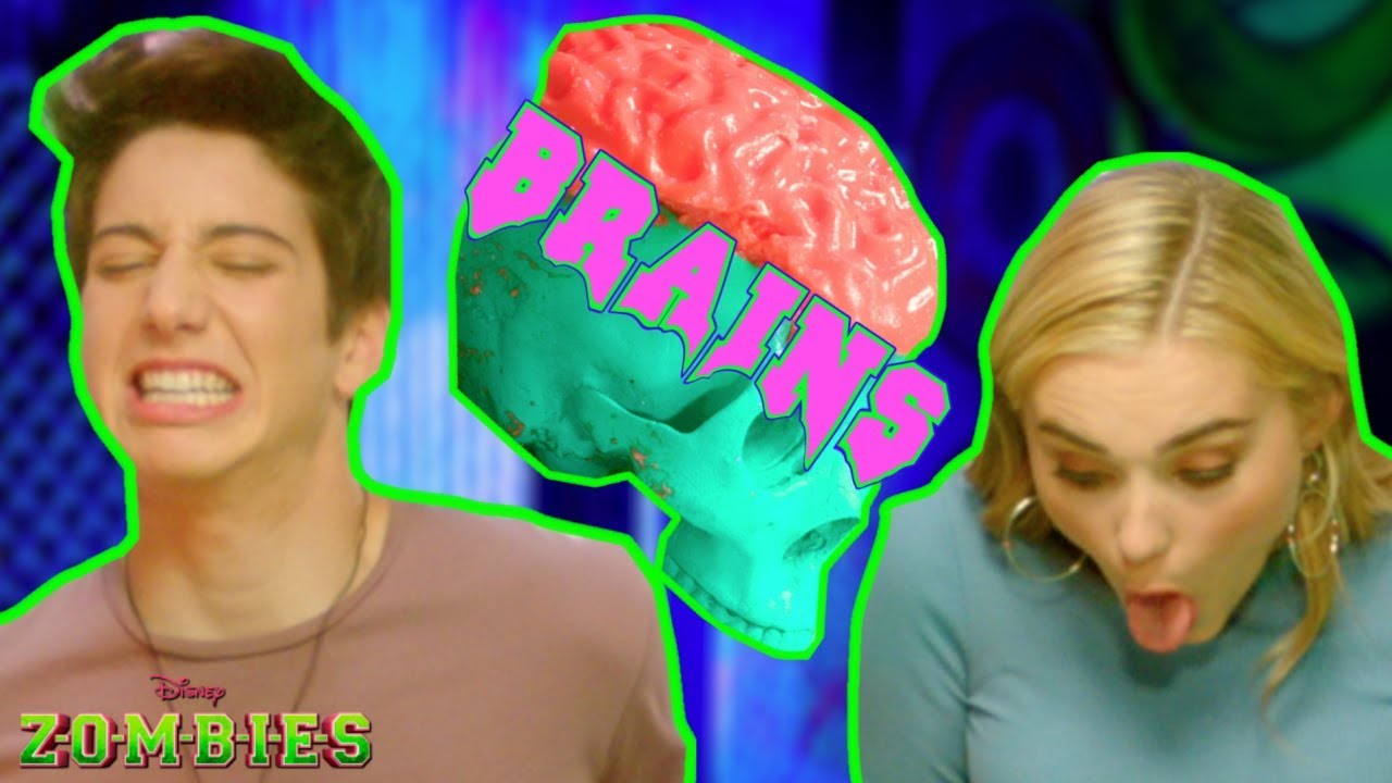 Zombie Brain Food Challenge 🤢 | ZOMBIES | @disneychannelmusic