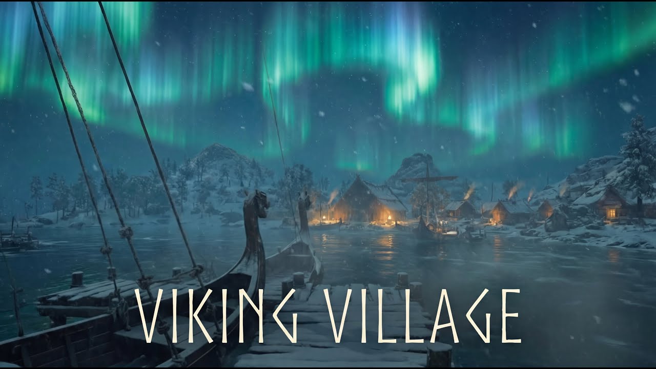 Viking Village - Old Norse Ambient Music & Cinematic Atmospheres - Relaxing Music - 2 Hours - 4K