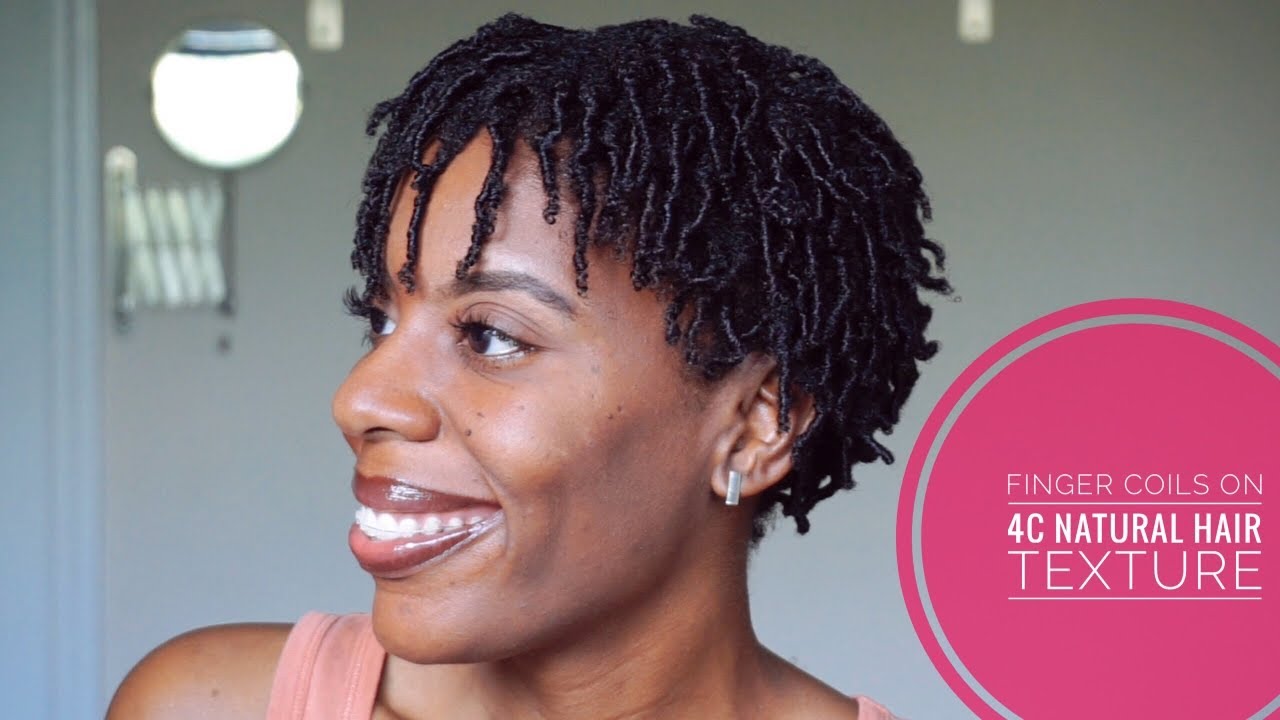 Finger 4C Coil Natural Hair | ECO Styler Black Castor & Flaxseed Oil Gel