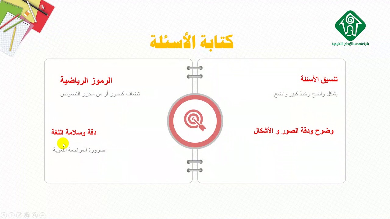 ارشادات إضافة الاختبارات على المنصة