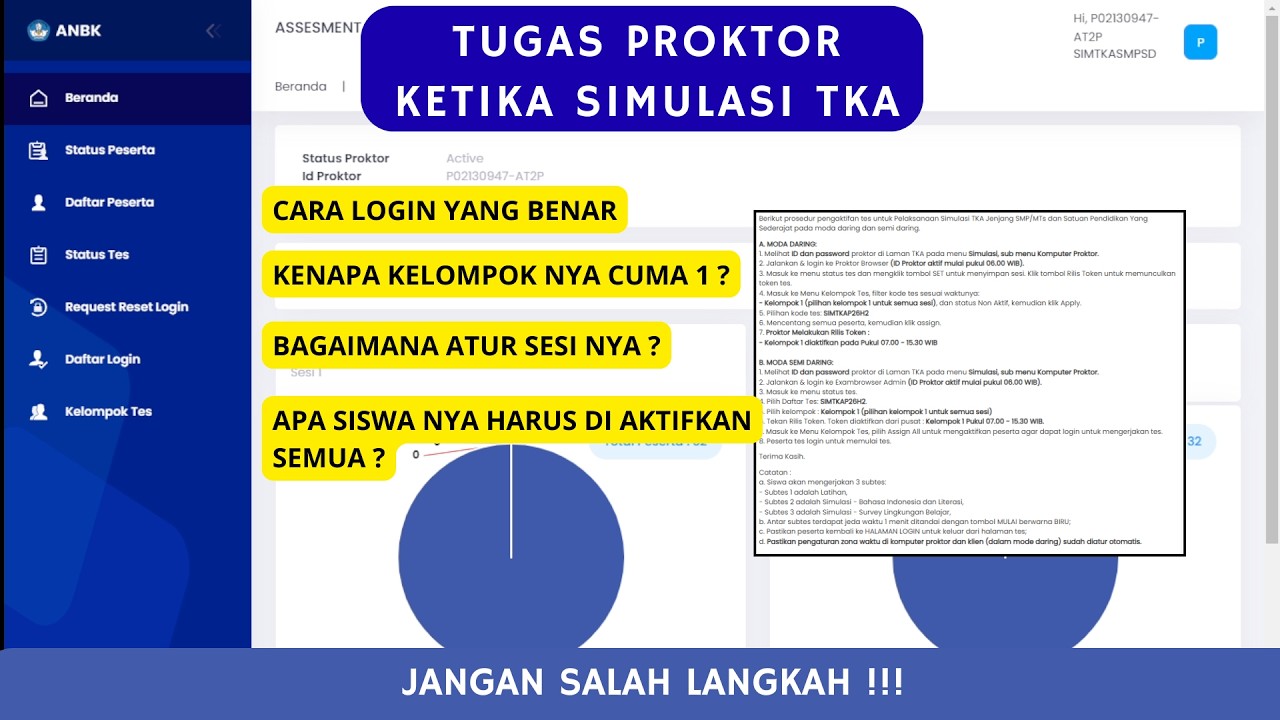 CARA LOGIN KE PROKTOR BROWSER | YANG DIKERJAKAN PROKTOR KETIKA SIMULASI TKA