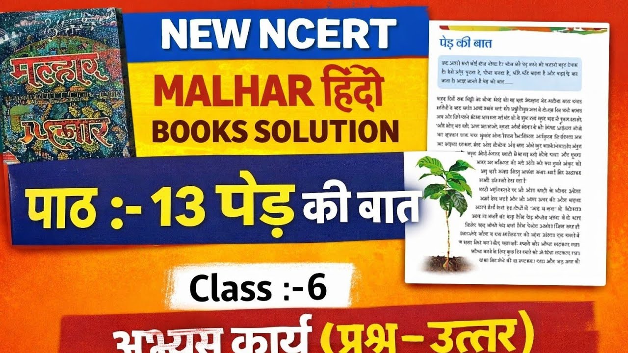 पाठ:-13 पेड़ की बात / Ncert Class 6 मल्हार chapter 13 / अभ्यास कार्य  + Explanation / #newncert2026