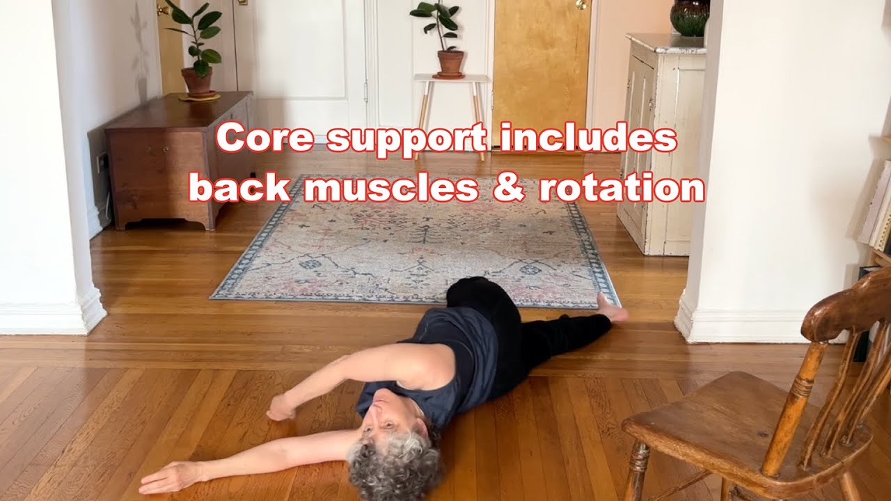 Core support includes back muscles: Using rotation to get up safely