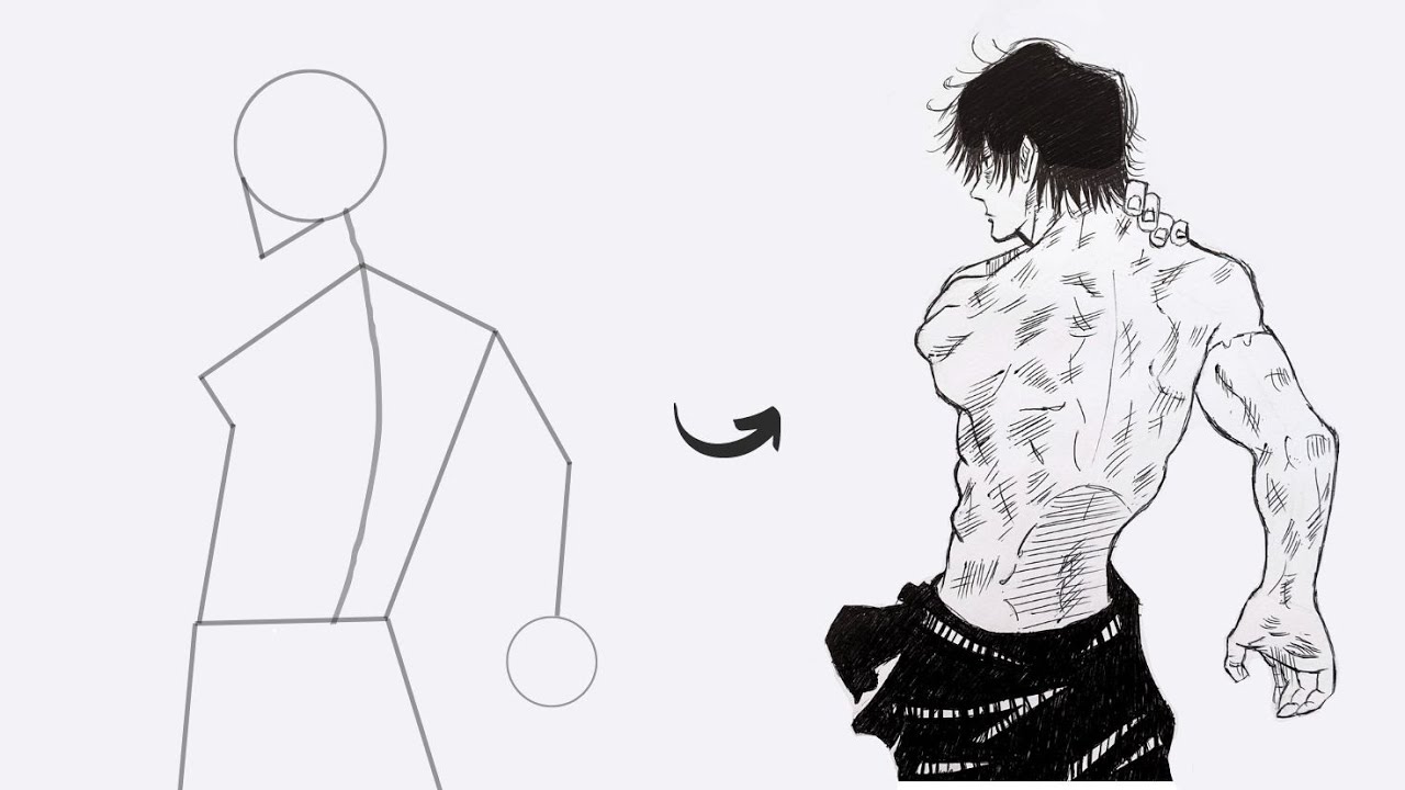 How To Draw Toji Fushiguro Easy | Step By Step | Jujutsu Kaisen