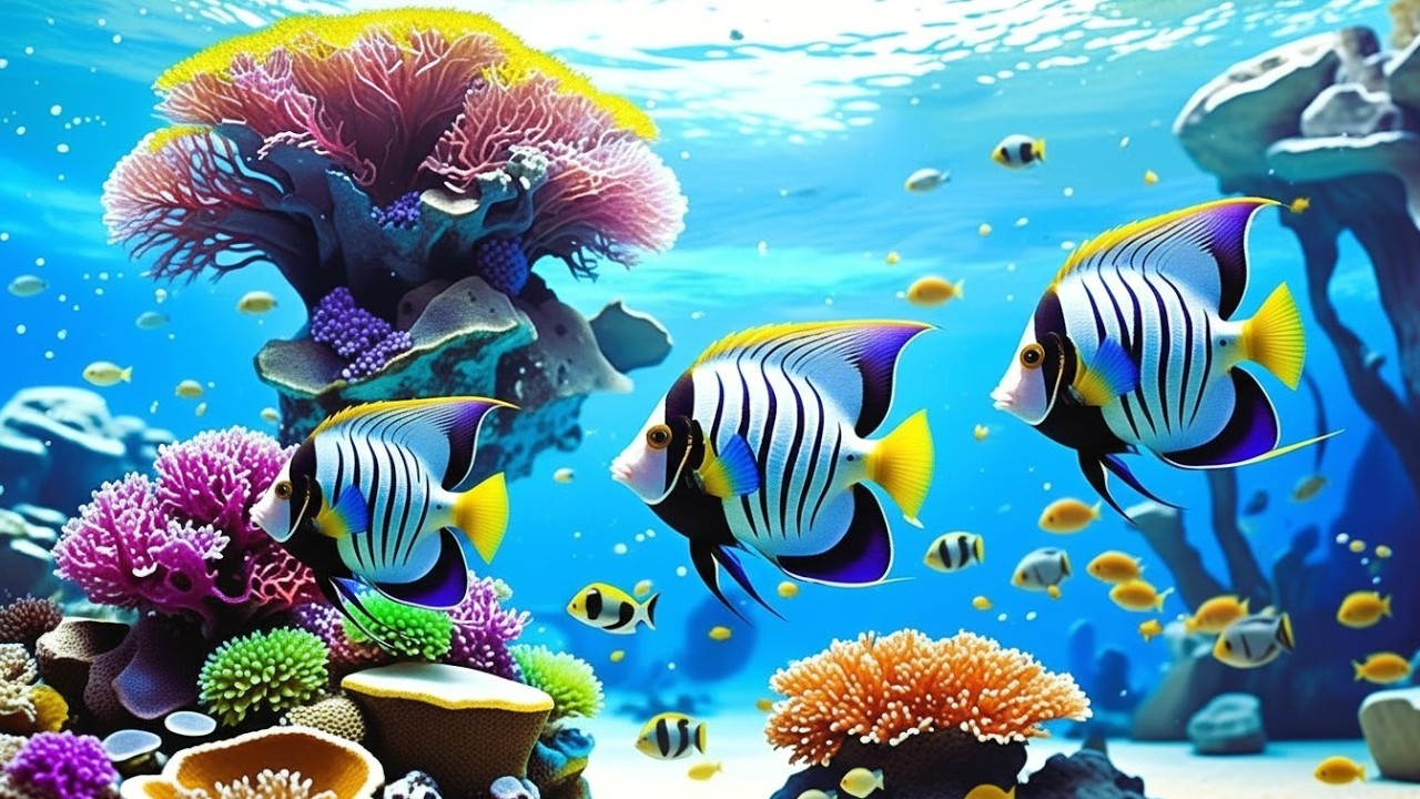 Aquarium 4K 🌊 Calm Jellyfish & Coral Reef Ambience