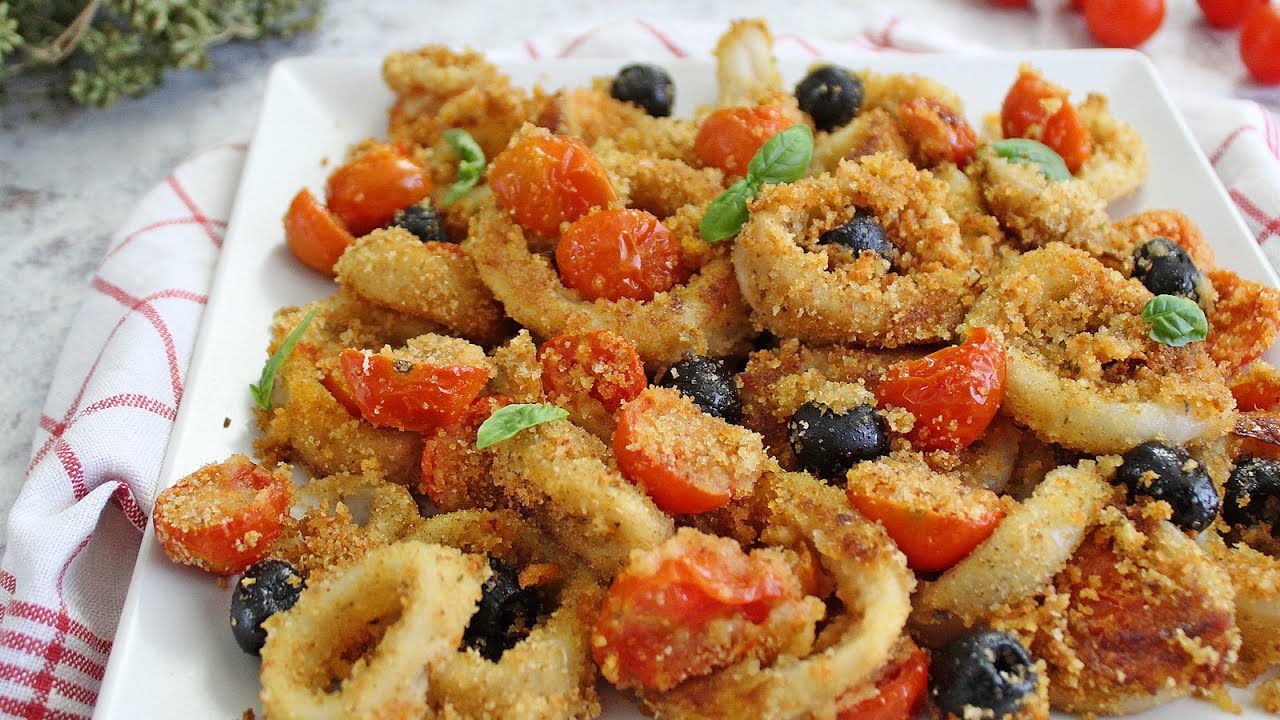 ANELLI DI CALAMARI GRATINATI. Facili, veloci e croccanti- La cucina di Rita