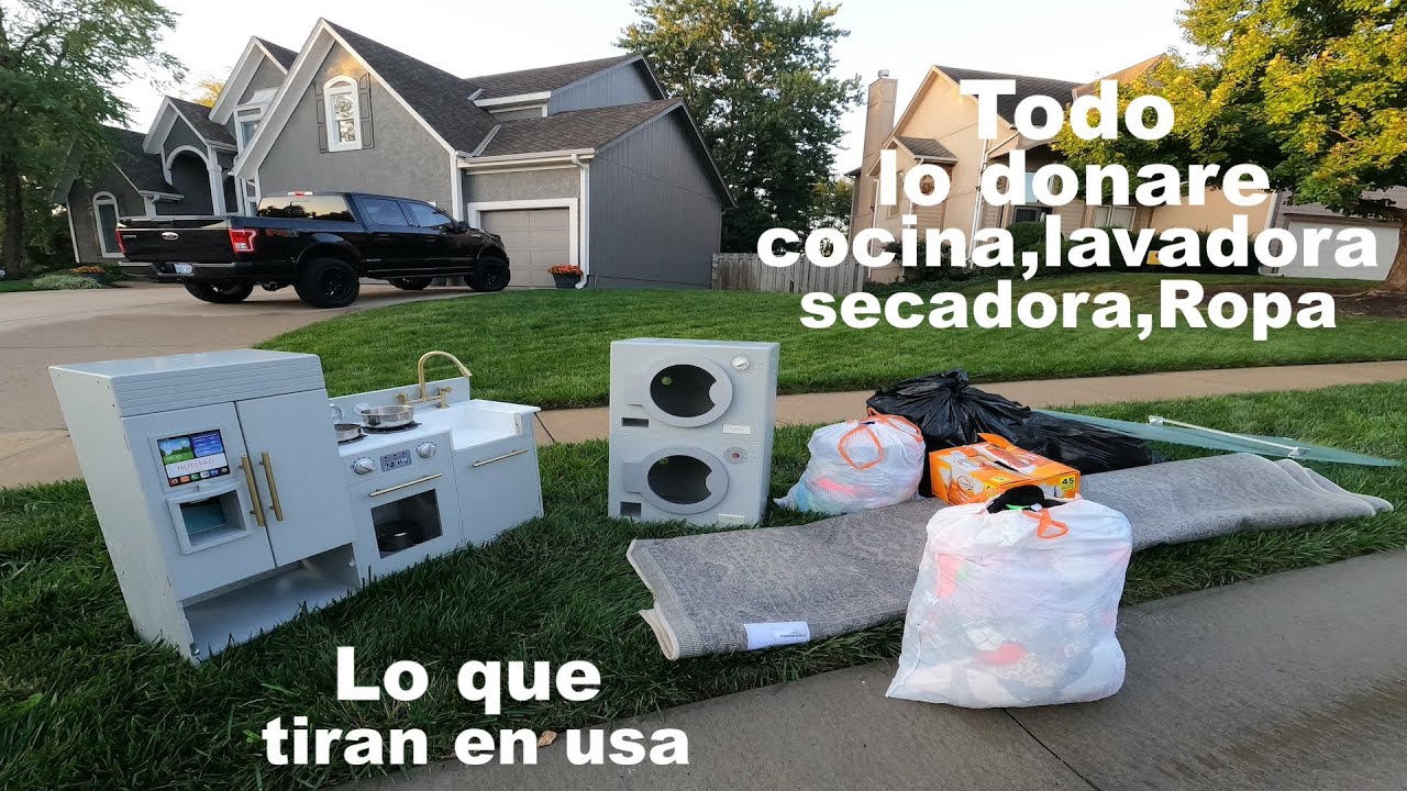 LO DONARE Lavadora  y Secadora , Ropa / LO QUE TIRAN EN USA LOS MILLONARIOS / VENTA DE GARAGE EN USA