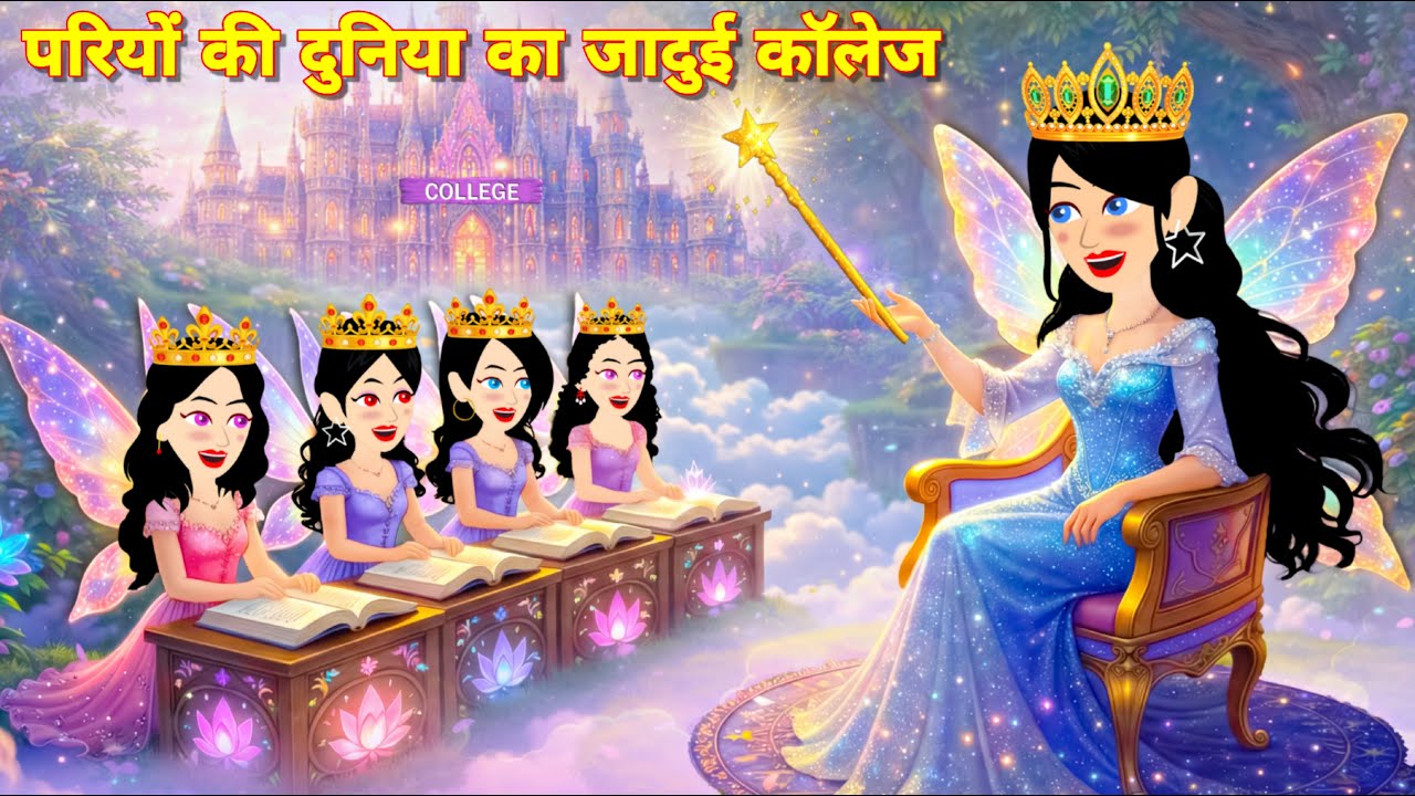 पारियों की दुनियाँ का जादुई कॉलेज 🏫 | Hindi Kahani | Moral Stories | Hindi Cartoon | Kahaniya