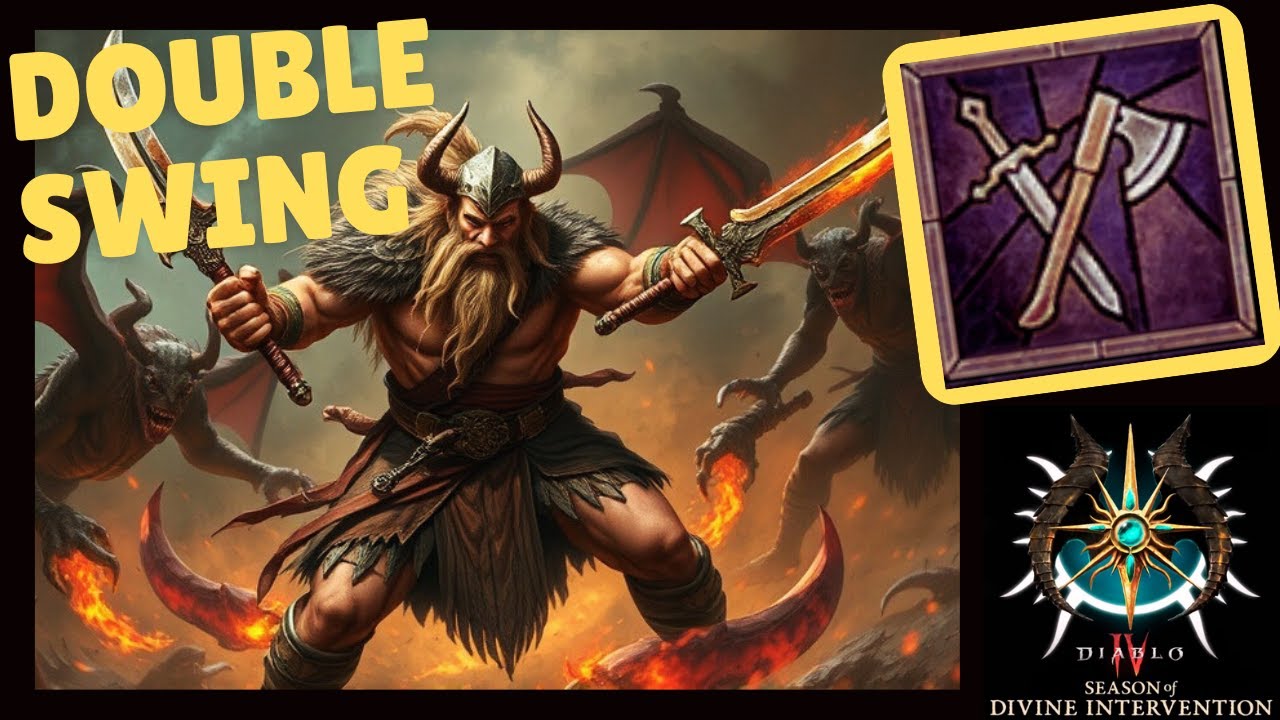 В 11 сезоне Diablo 4 варвар с двойным ударом сокрушает боссов логова!