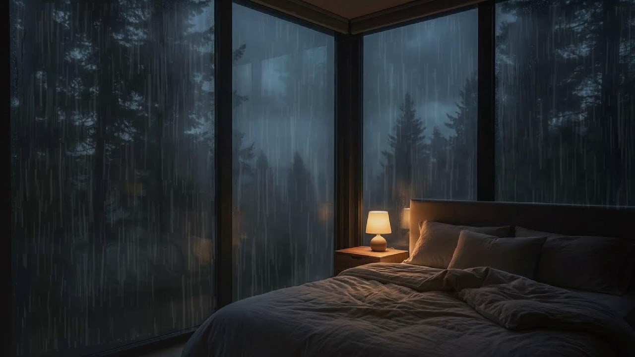 Soft Rain in Enchanted Woods at Night – Calming Sounds for Better Sleep & Stress Relief