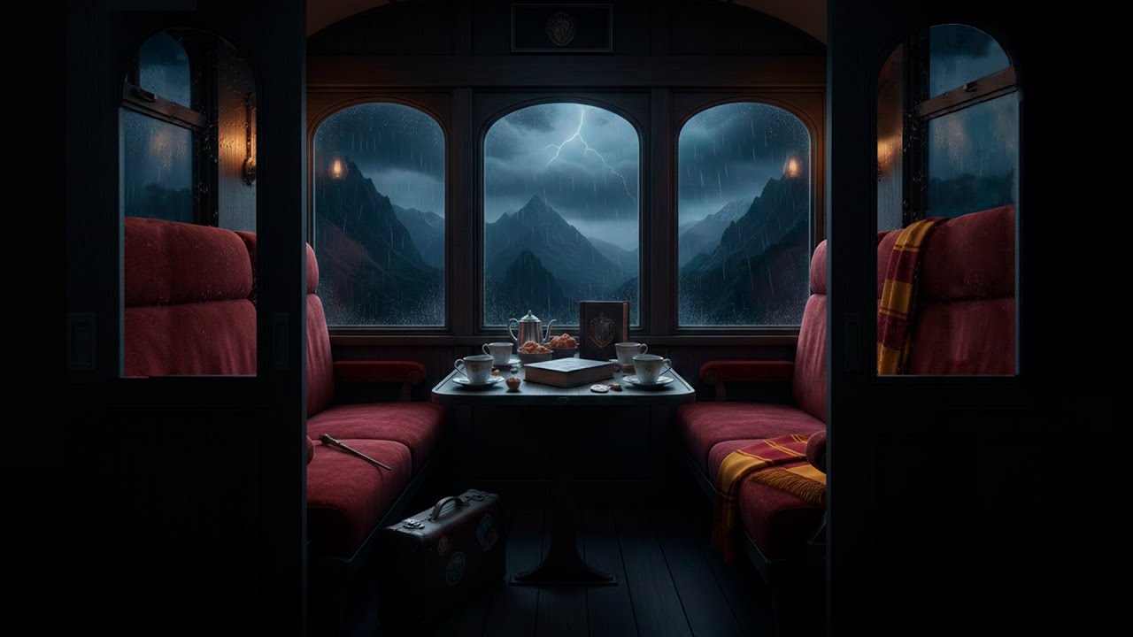 Hogwarts Express Journey: Rain & Thunder Ambience for Deep Focus