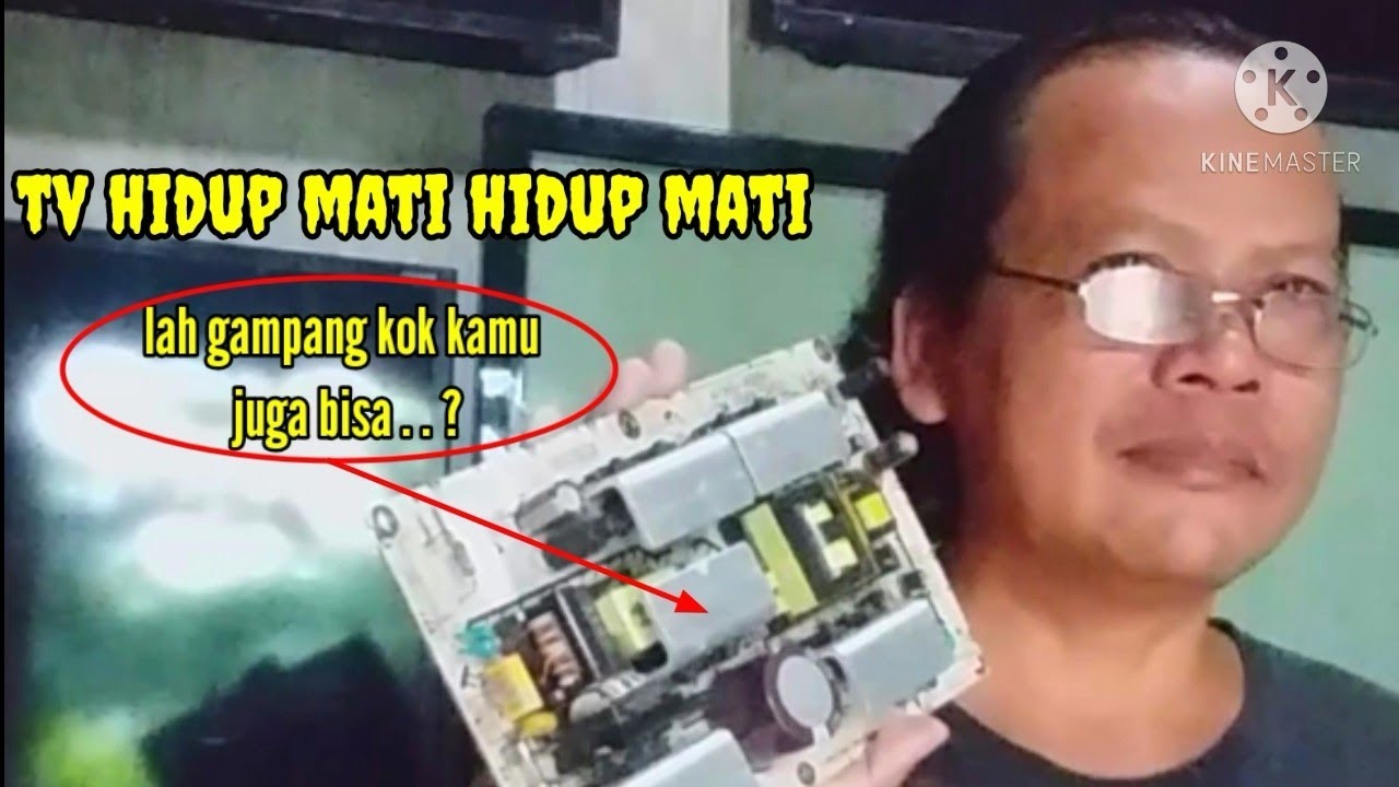 cara mudah memperbaiki lcd tv LG hidup lalu mati.