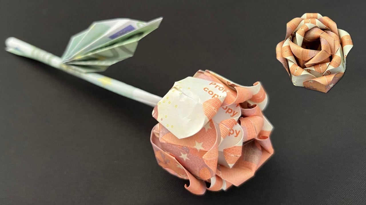 Geldscheine falten für Geldgeschenke 🌹 Rose 🌹 einfach Geld falten zum Geburtstag & Hochzeit
