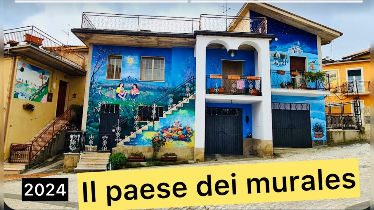 AZZINANO il paese dei murales. Abruzzo 24-03-2024 tour gita lavoro.