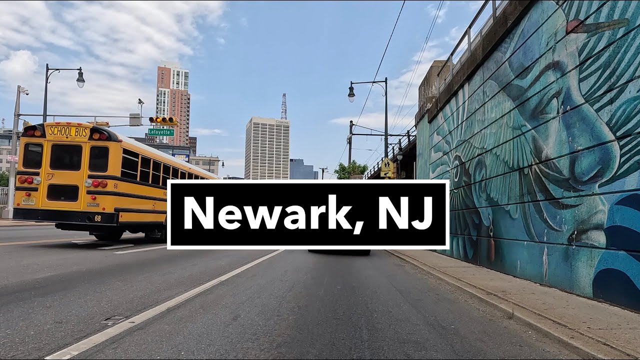 4K SUMMER DRIVE NEWARK New Jersey via McCarter Highway / Broad Street