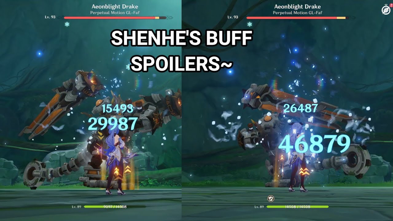 This is how much damage increases from Shenhe's Buff | Genshin Impact 3.5