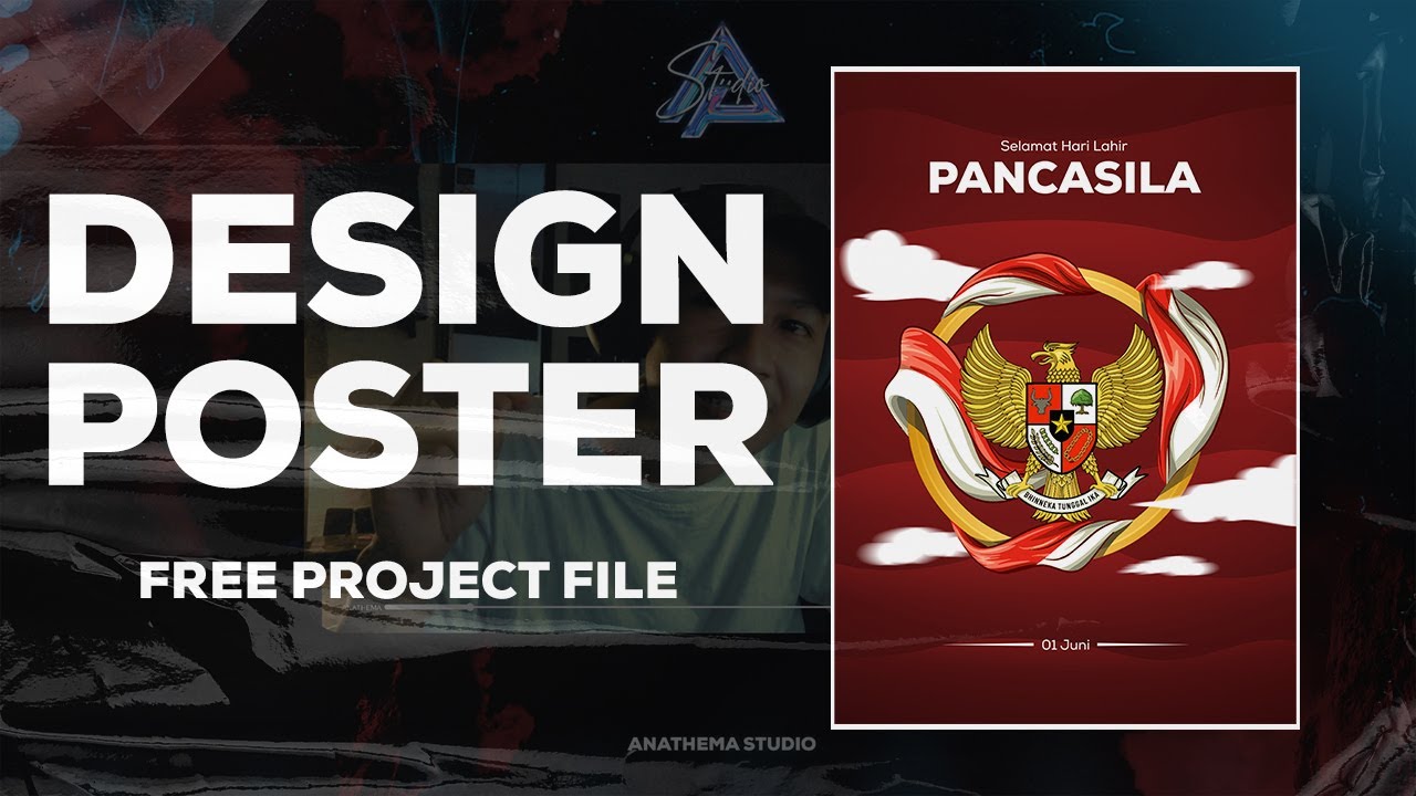 Design poster dengan photoshop  |  FREE PROJECT FILE PSD