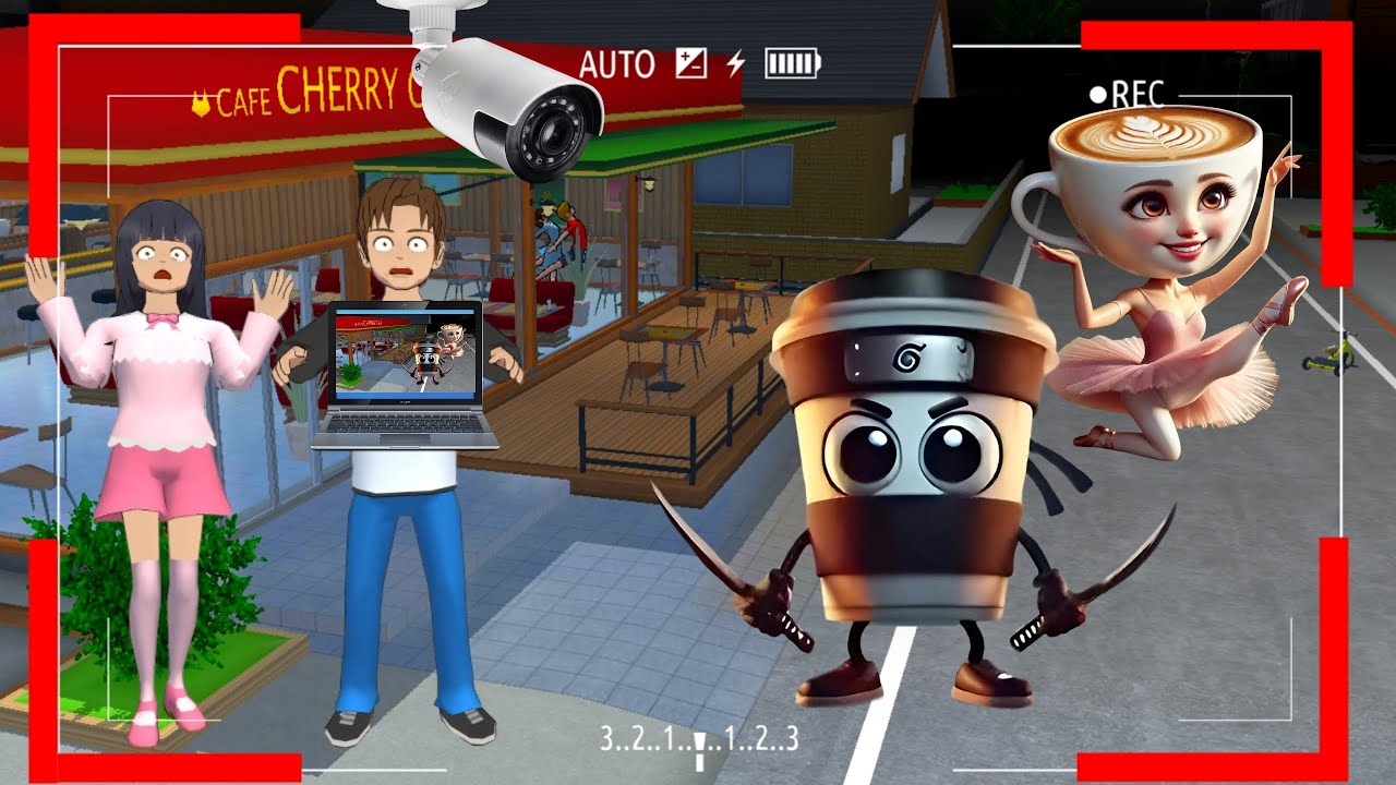 Yuta Mio Panik CCTV Merekam ANOMALI  CAPPUCINO ASSASSINO&BALERINA CAPPUCINA| Sakura School simulator