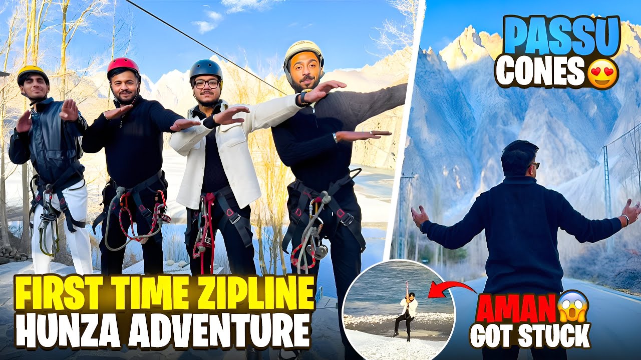 First Time Zipline Experience in Hunza 😱 | Unplanned Adventure 👀+ Passu Cones Beauty 🏔️😍❤️