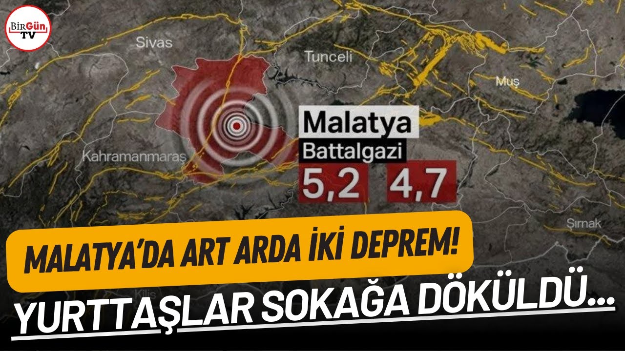 Malatya'da art arda iki deprem! Yurttaşlar sokağa döküldü... O anlar kameralara yansıdı