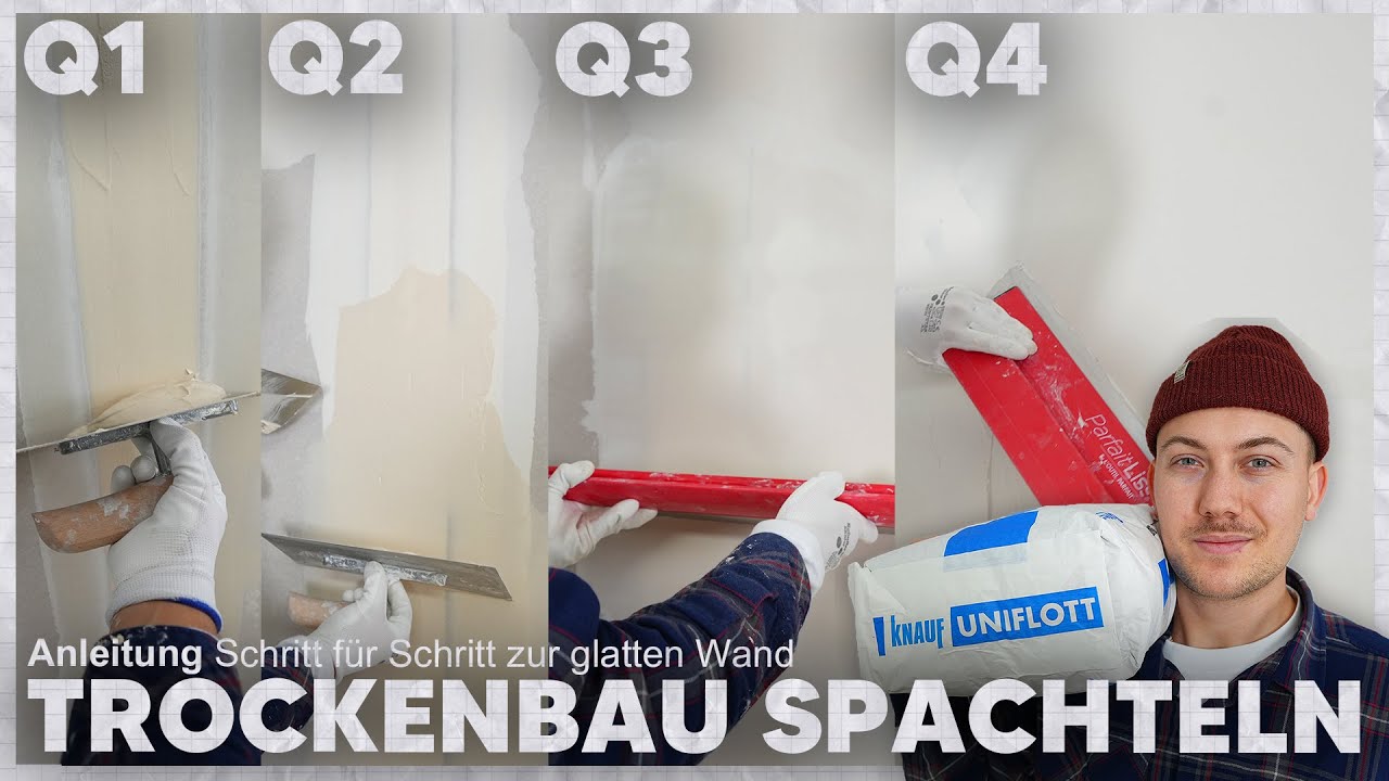 TROCKENBAU Q1-Q4 spachteln einfach erklärt (die BESTE ANLEITUNG die du anschauen kannst) 👷🏼‍♂️