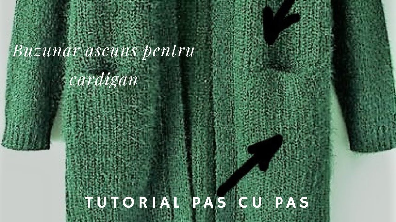 Buzunar pentru cardigan -TUTORIAL PAS CU PAS