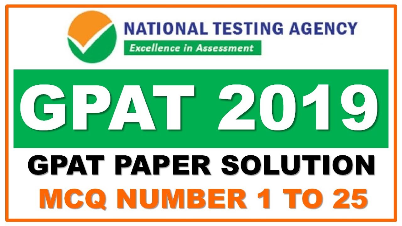 GPAT 2019 PAPER SOLUTION PART-1 MCQ NUNBER 1 TO 25