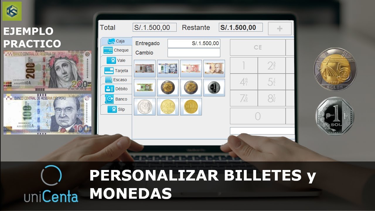 Unicenta oPOS: Personalizar Billetes y Monedas