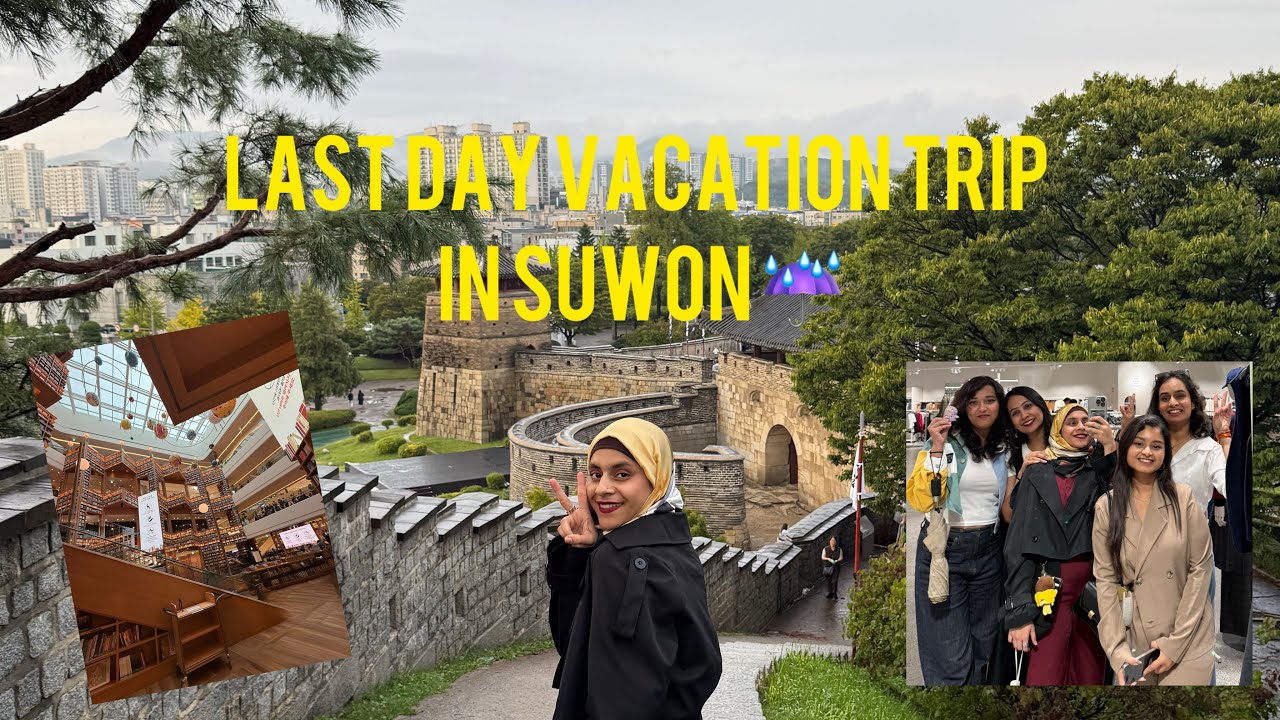 Last Day Rainy Adventures in Suwon 🌧 | Starfield Library, Cafe Near Hwaseong, & Scenic Fort Views!